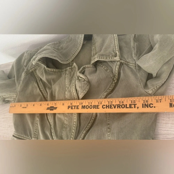 We the free Malika Jacket Moto Style Drapey Hem Zip Details Boho Chic XS *READ* - Picture 7 of 9